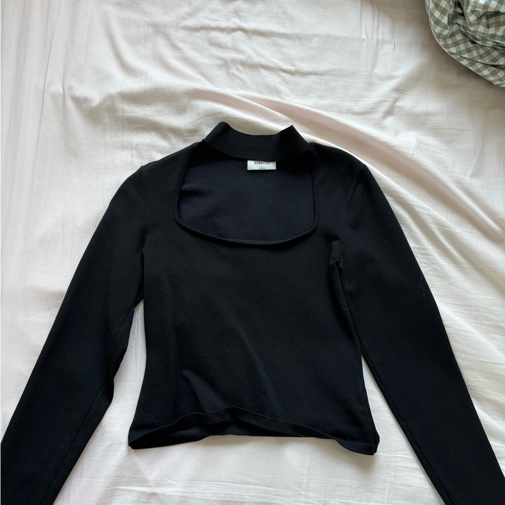 Babaton Black Cut Out Sweater